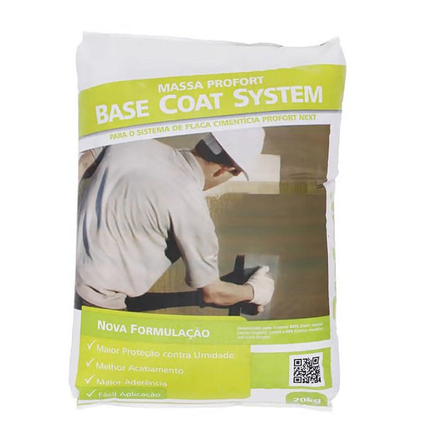 Massa para Placa Cimenticia Basecoat ProFort 20 kg