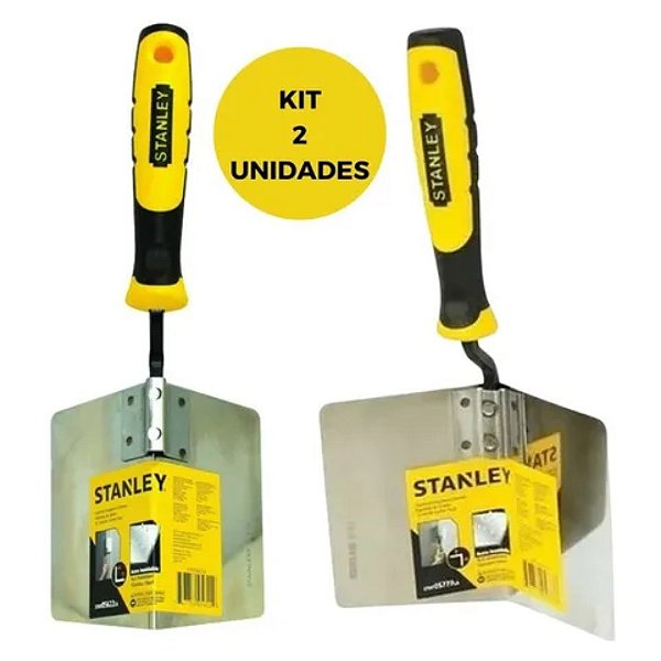 Kit Espátulas De Canto Externo E Interno Drywall Inox Stanley