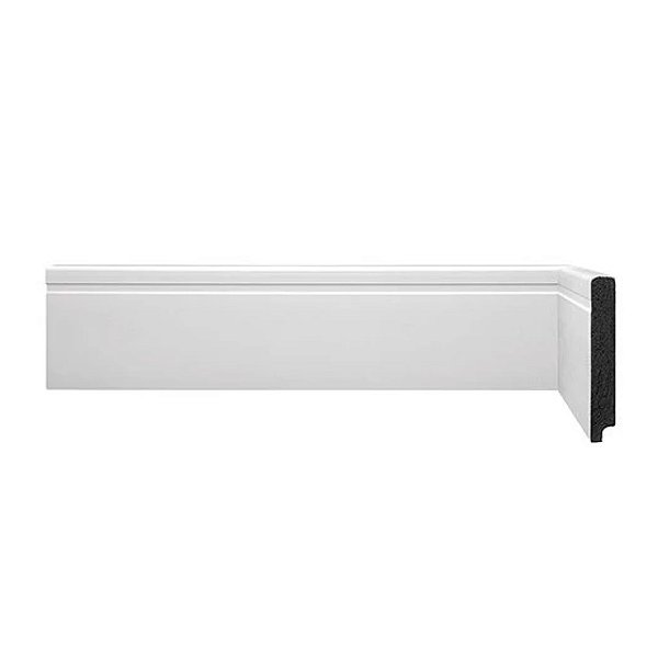 Rodapé Tarkett Classy Com Friso 10cm Barras de 2,40m x100mm Cx com 6 Barras 14,40m Branco