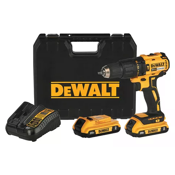 Parafusadeira/Furadeira Impacto 13mm Dewalt DCD7781D2 com Maleta de Ferramentas 2 Baterias 1 Carregador