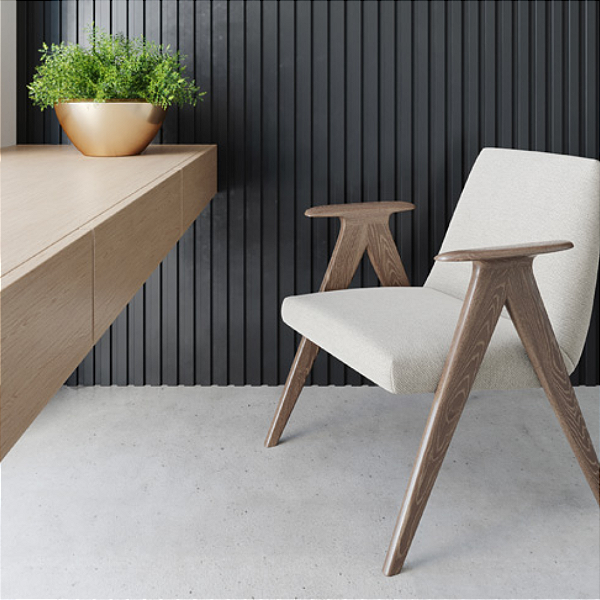 Ripado poliestireno 2800x16x55mm Santa Luzia preto 21352