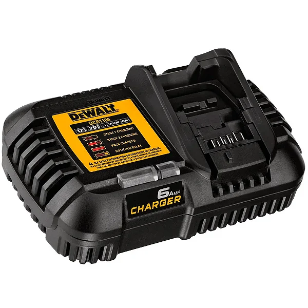 Carregador Rápido de Baterias Dewalt 12V e 20V Max 6,0Ah - DCB1106