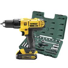 Parafusadeira e Furadeira DCD776LC 1/2 Pol. 20V + Jogo Soquete Sextavado Sata ST09527 44 Peças - Dewalt K1961