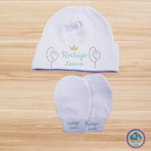 Touca (ou Tiara) & luvas personalizado