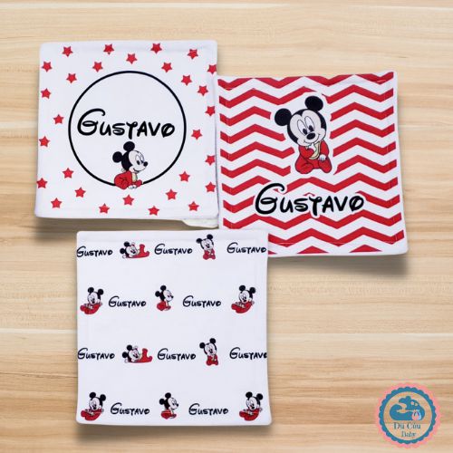 Trio paninhos de boca personalizado