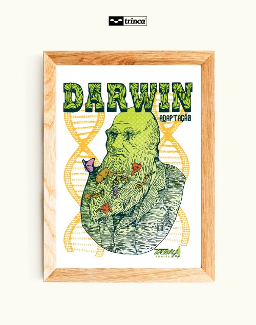 Quadro Decorativo - Comics - Charles Darwin