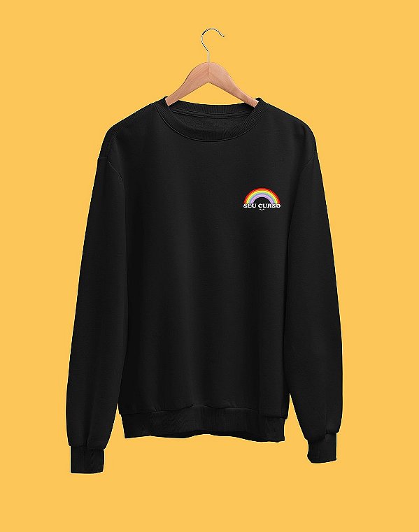 Moletom Básico Flanelado - Seu curso (Personalizável) - Rainbow