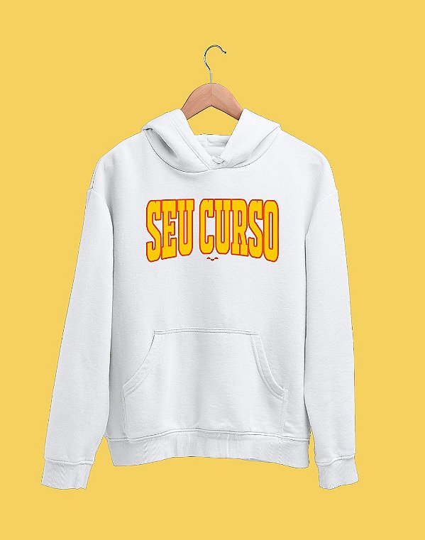 Moletom Canguru Flanelado - College - Seu Curso (Personalizável)