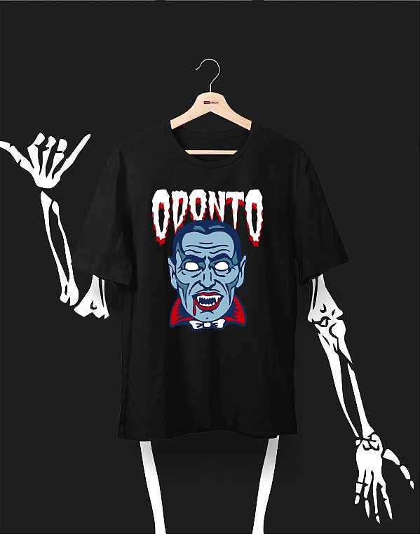 Camisa Universitária - Odontologia - Halloween - Basic