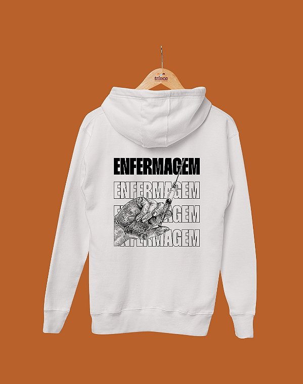 Moletom Canguru Flanelado - Enfermagem - Repetição - Basic