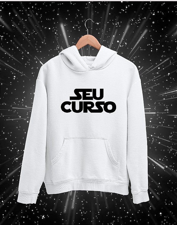 Moletom Canguru Flanelado - Seu Curso (Personalizável) - Nas Estrelas