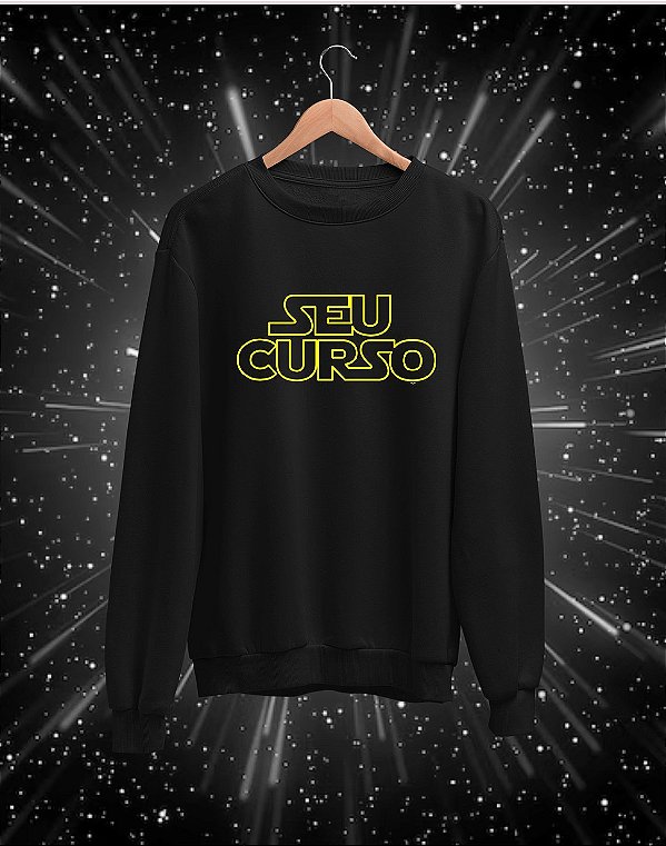 Moletom Básico Flanelado - Seu Curso (Personalizável) - Nas Estrelas