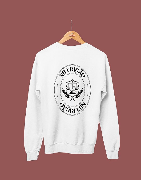 Moletom Básico Flanelado - Nutrição - Brasão - Basic