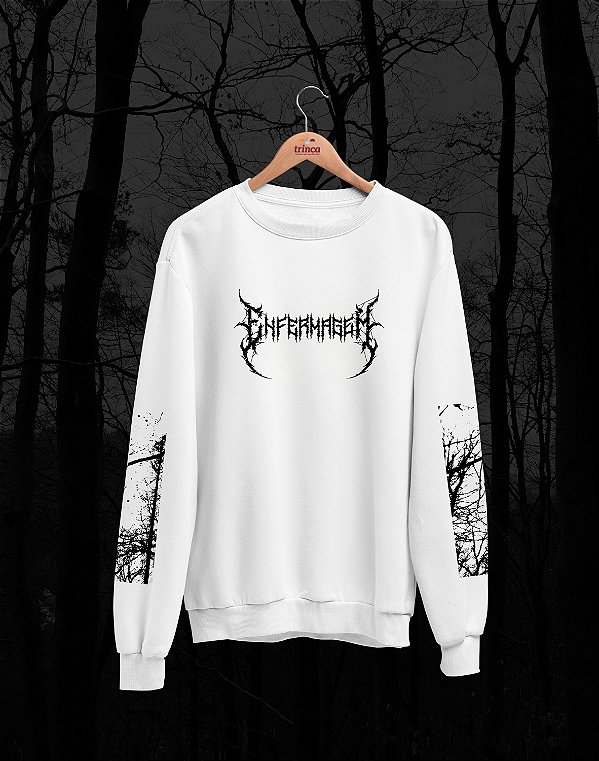 Moletom Básico Flanelado - Enfermagem - Death Metal - Basic