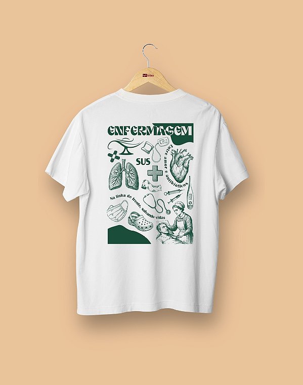 Camisa Universitária - Enfermagem - É arte - Basic