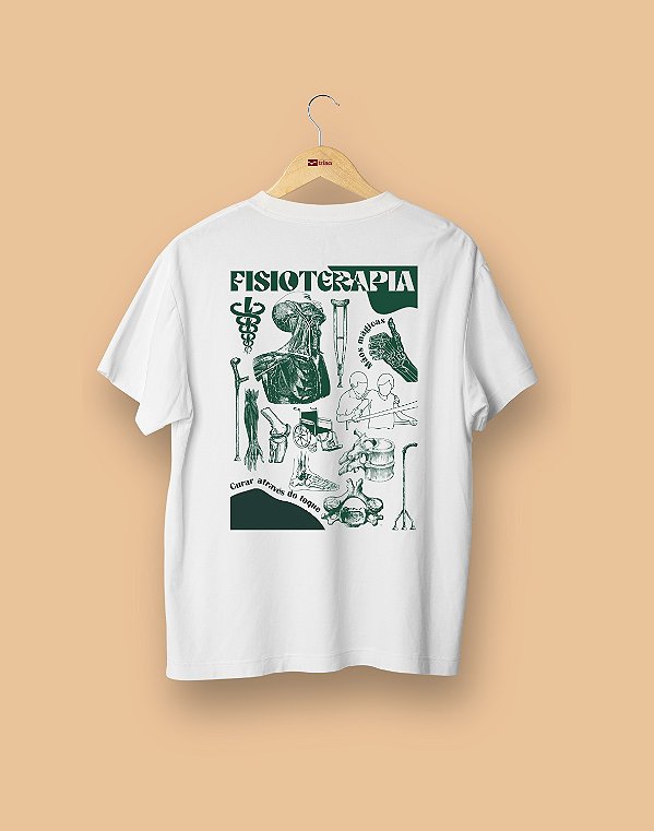 Camisa Universitária - Fisioterapia - É arte - Basic