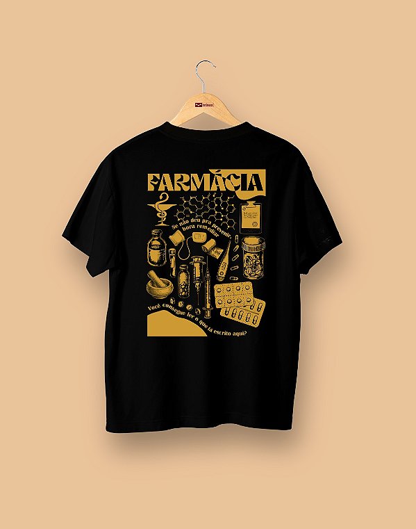 Camisa Universitária - Farmácia - É arte - Basic