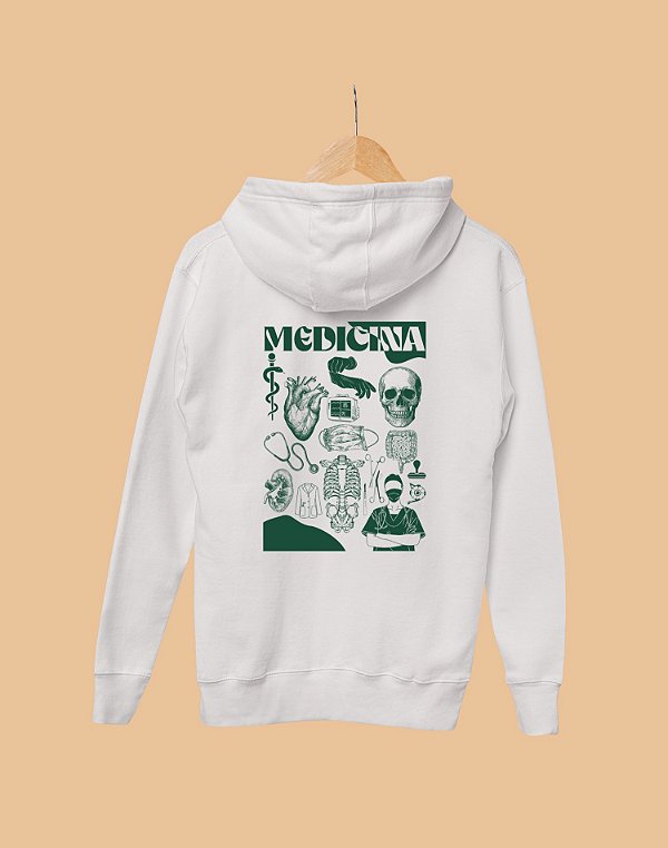 Moletom Canguru Flanelado - Medicina - É Arte - Basic
