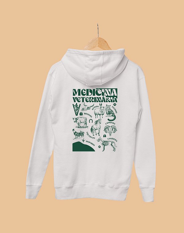 Moletom Canguru Flanelado - Medicina Veterinária - É Arte - Basic