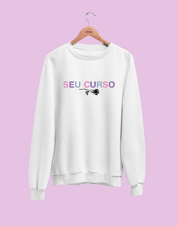 Moletom Básico Flanelado - Seu curso (Personalizável) - Florescer
