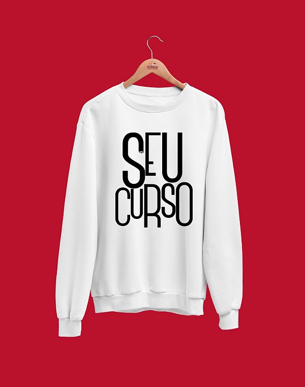 Moletom Básico Flanelado - Seu curso (Personalizável) - Minimal - Basic