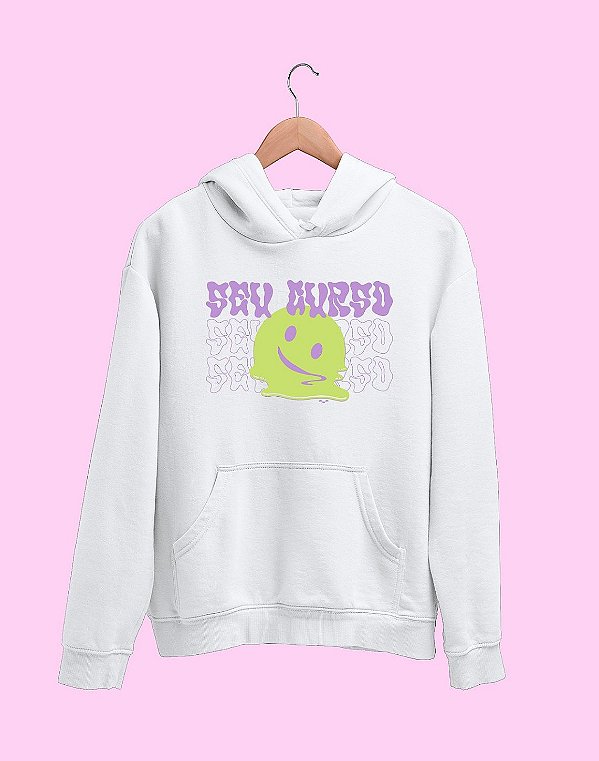 Moletom Canguru Flanelado - Seu curso (Personalizável) - Clube dos exaustos