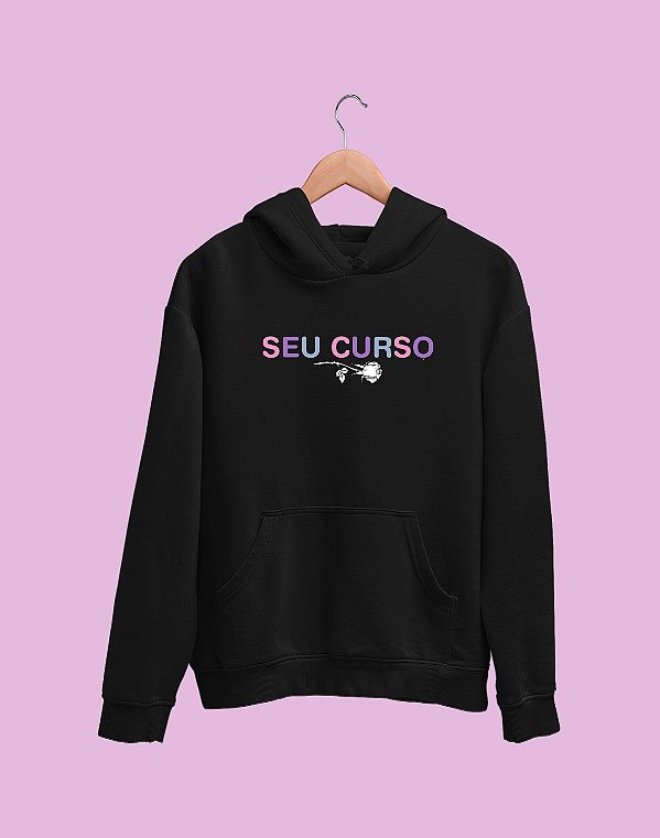 Moletom Canguru Flanelado - Seu curso (Personalizável) - Florescer - Basic