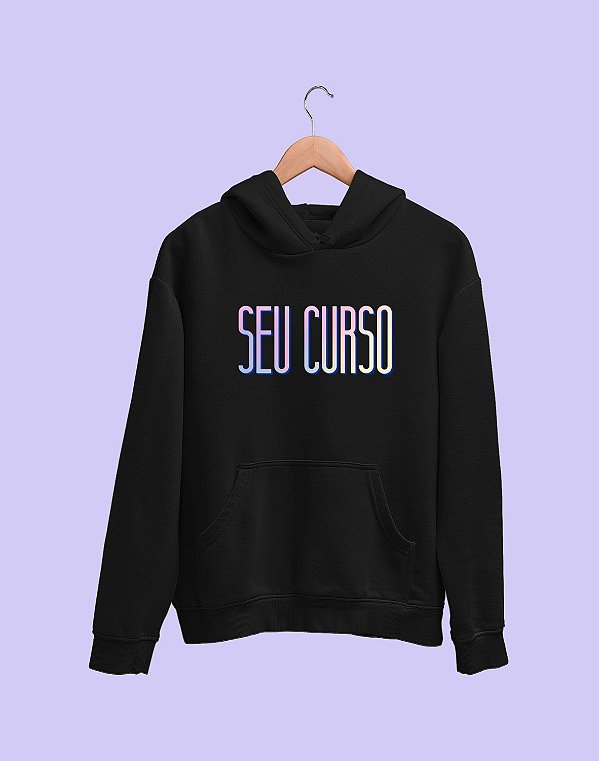 Moletom Canguru Flanelado - Seu curso (Personalizável) - Tie Dye - Basic