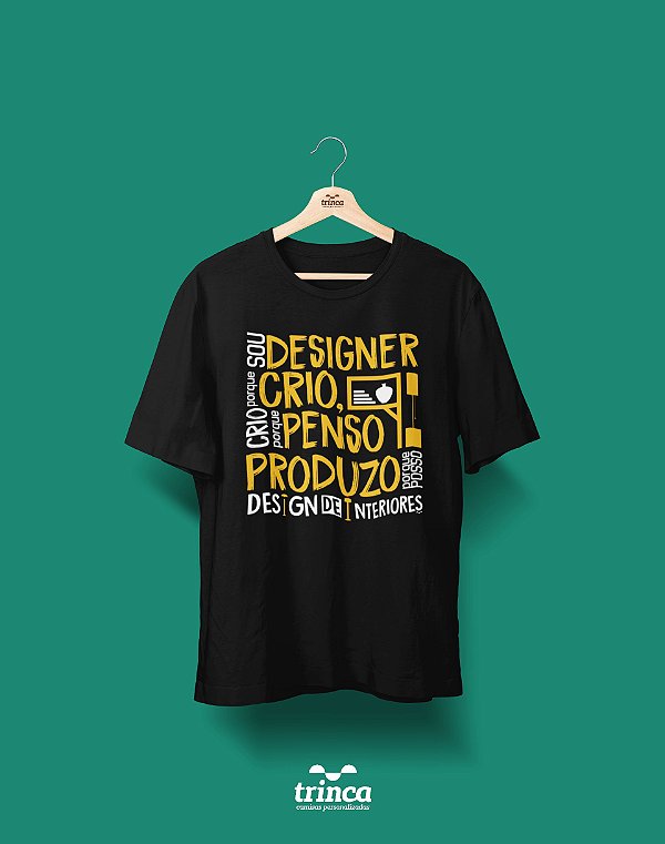 Camisa Universitária Design de Interiores - Me contrata - Basic