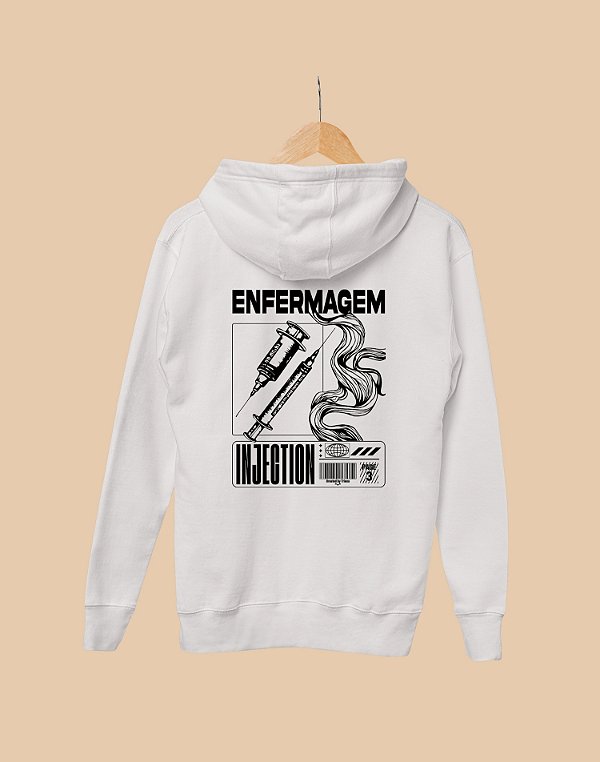 Moletom Canguru Flanelado - Enfermagem - Coleção Encarte - Basic