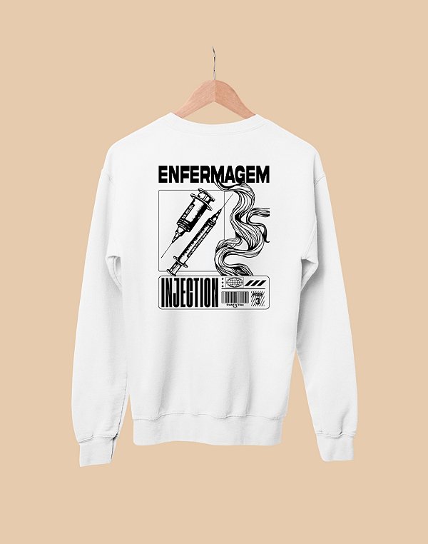 Moletom Básico Flanelado - Enfermagem - Coleção Encarte - Basic