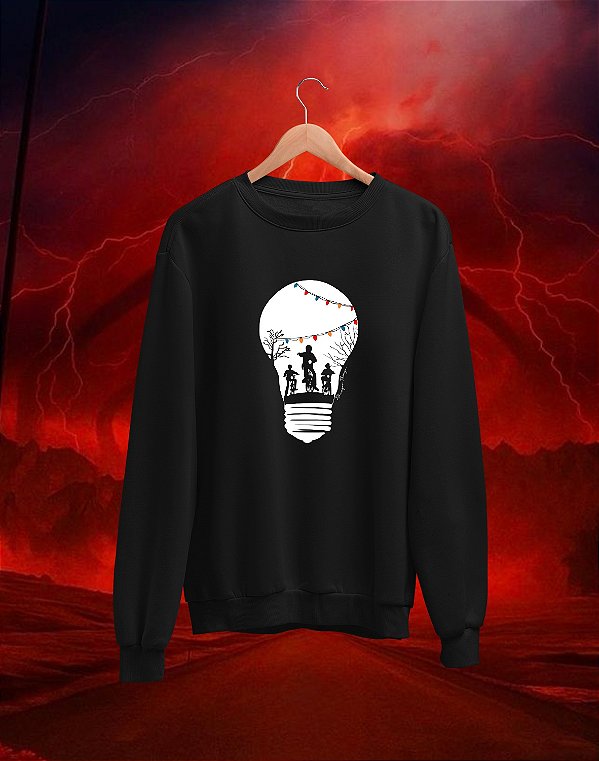 Moletom Básico Flanelado - Stranger Things 2.0 - Lâmpada