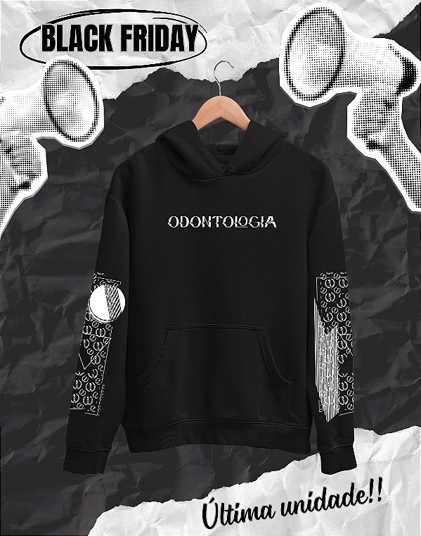 BLACK FRIDAY - MOLETOM CANGURU - ODONTOLOGIA - ABSTRATO - PEÇA ÚNICA (TROCA NÃO DISPONÍVEL)