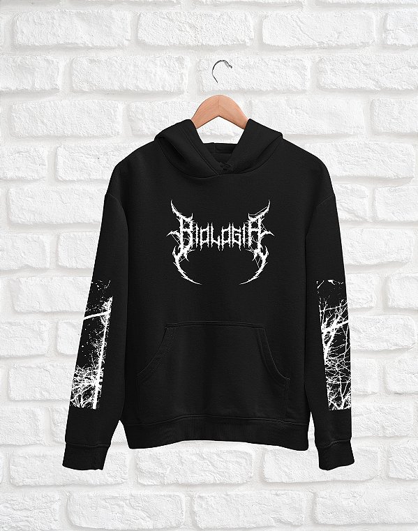 Outlet - Moletom Canguru - Biologia - Death Metal - TROCA NÃO DISPONÍVEL