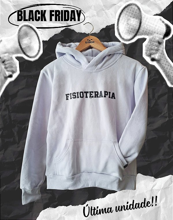BLACK FRIDAY - MOLETOM CANGURU - FISIOTERAPIA - PEÇA ÚNICA (TROCA NÃO DISPONÍVEL)