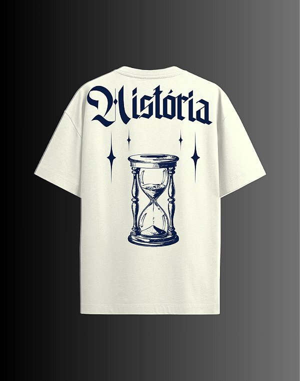 Camisa Oversized - História - Bling - Off White