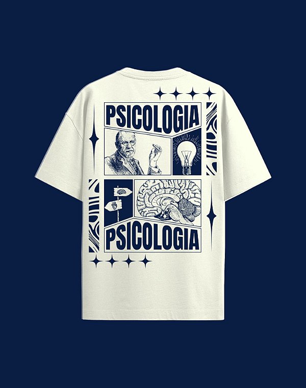 Camisa Oversized - Psicologia - Recortes - Off White