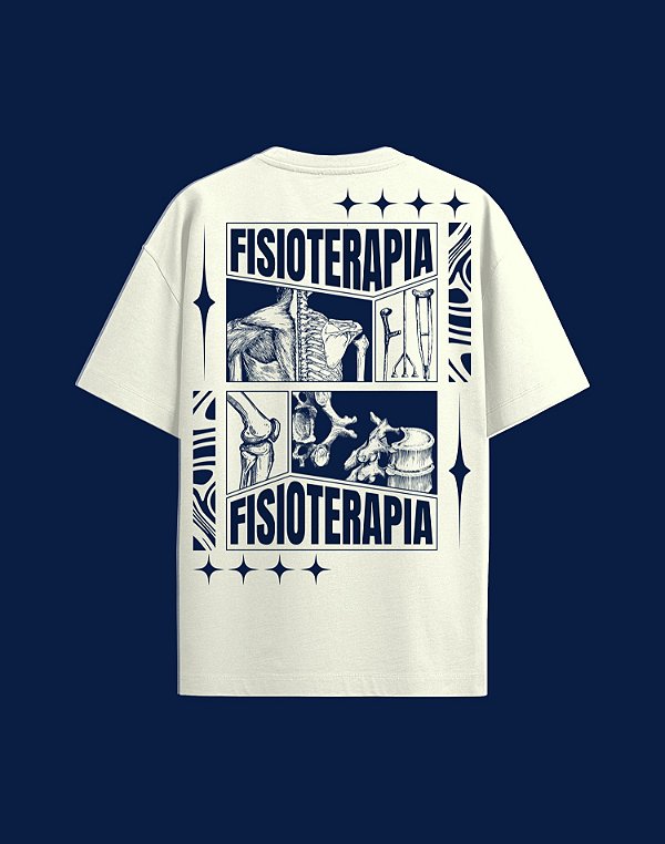 Camisa Oversized - Fisioterapia - Recortes - Off White