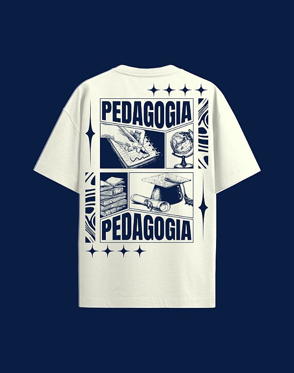 Camisa Oversized - Pedagogia - Recortes - Off White