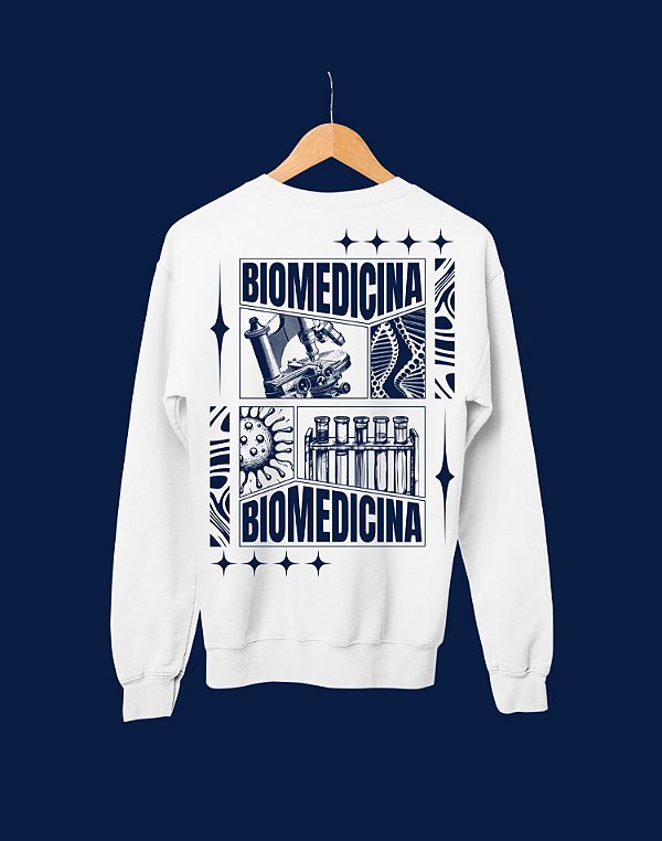 Moletom Básico Flanelado - Biomedicina - Recortes - Basic