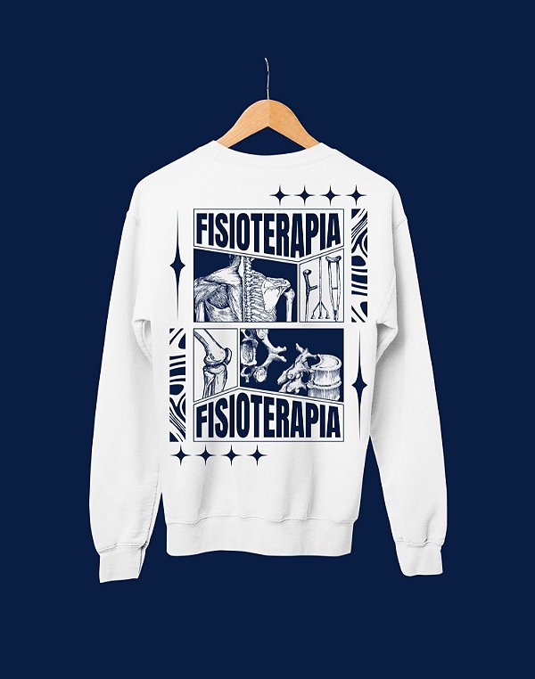 Moletom Básico Flanelado - Fisioterapia - Recortes - Basic