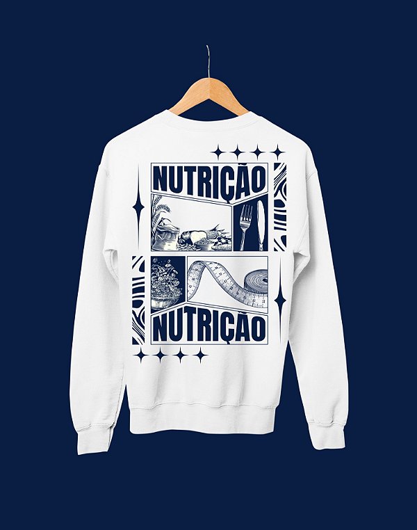 Moletom Básico Flanelado - Nutrição - Recortes - Basic