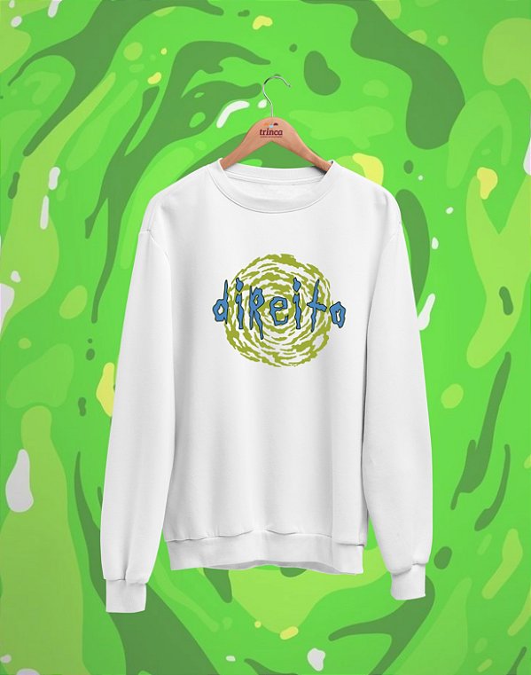 Moletom Básico Flanelado - Direito - Coleção Rick and Morty - Basic