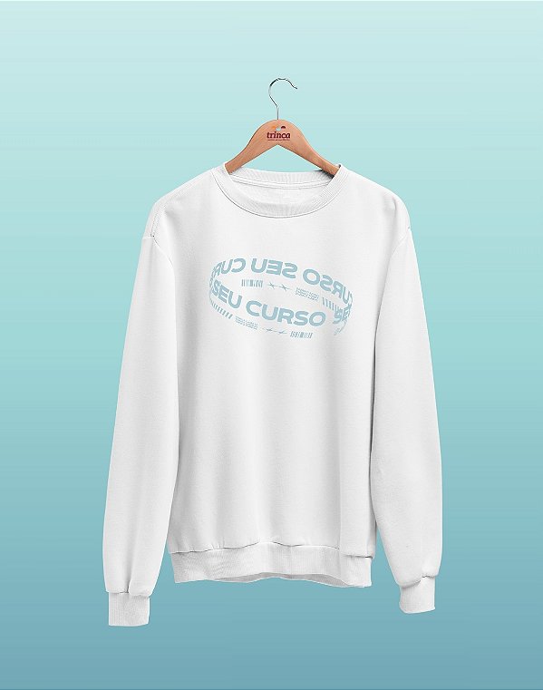 Moletom Básico Flanelado - Seu Curso (Personalizável) - Holograma - Basic