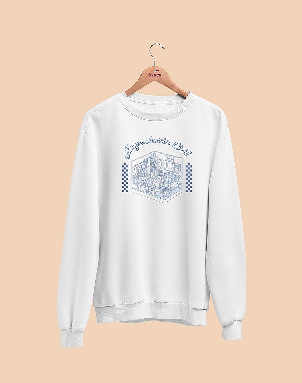 Moletom Básico Flanelado - Engenharia Civil - Salinhas - Basic