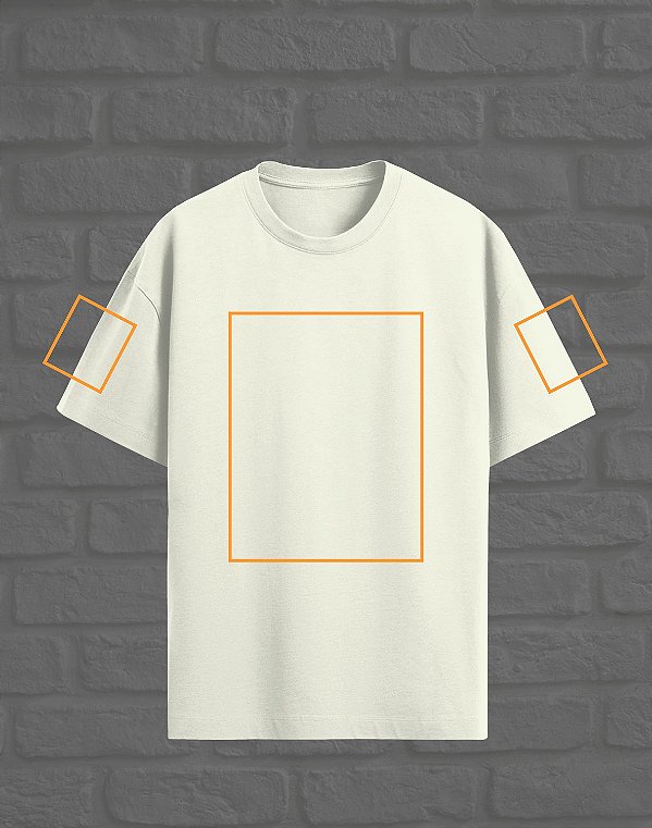 Oversized Personalizada - Estampa Frente, Costas e Mangas