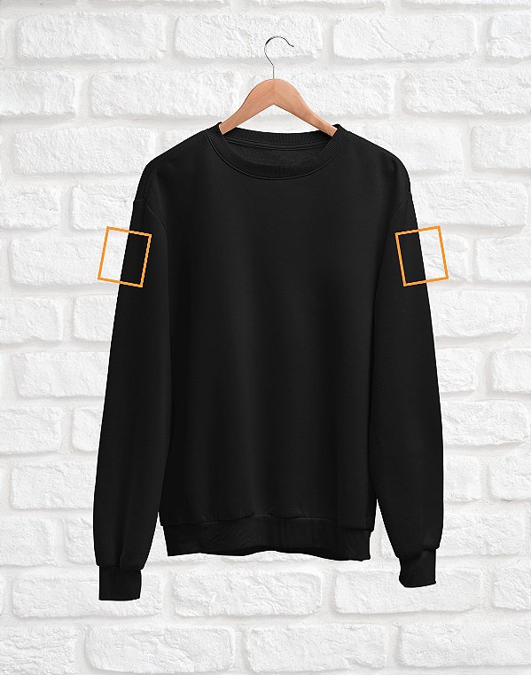 Moletom Básico Personalizado - Estampa Costas e Mangas