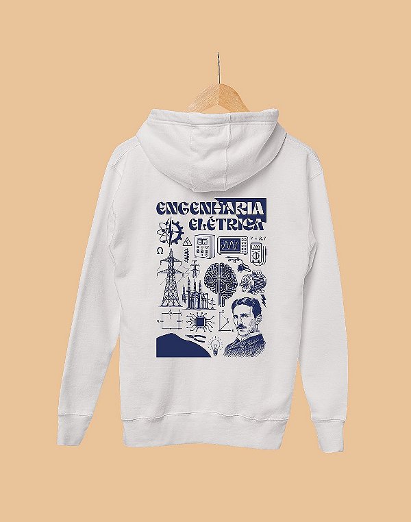 Moletom Canguru Flanelado - Engenharia Elétrica - É Arte - Basic