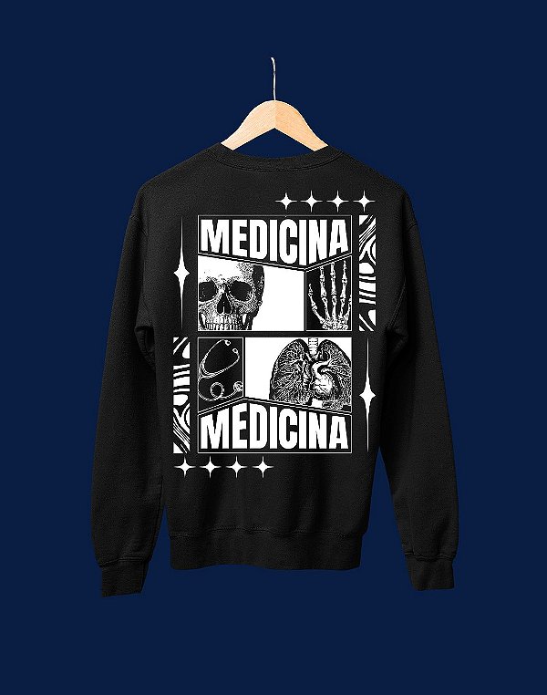 Moletom Básico Flanelado - Medicina - Recortes - Basic
