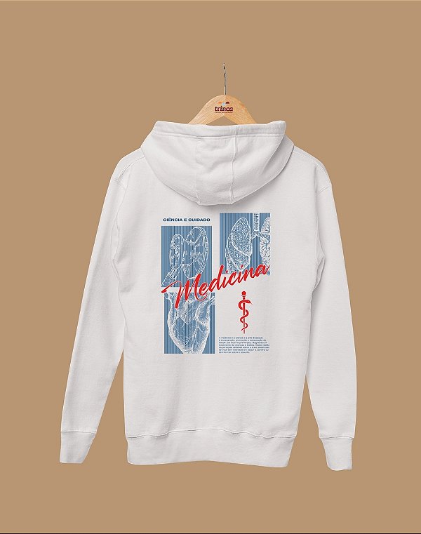 Moletom Canguru Flanelado - Medicina - Blueprint - Basic